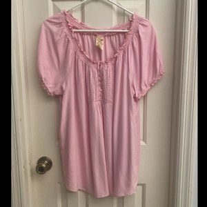 Faded Glory peasant blouse pretty pink